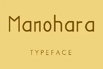 Manohara font