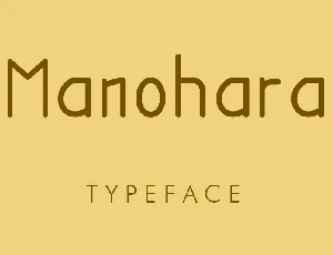 Manohara font