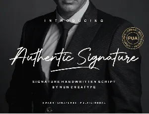 Authentic Signature font