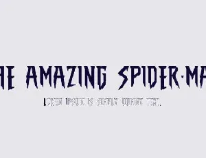 The Amazing Spider Man font