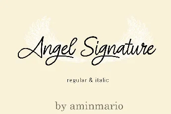 Angel Signature font