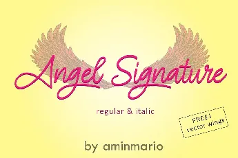 Angel Signature font