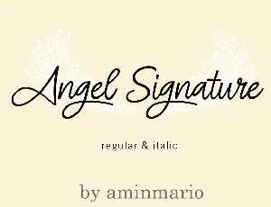 Angel Signature font