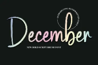 December Script font