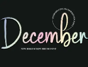 December Script font