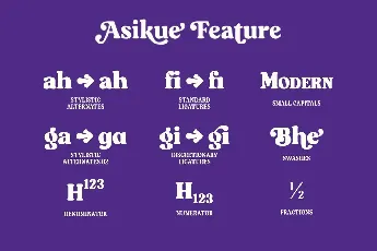 Asikue Trial font