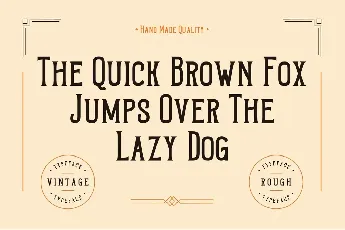 Vintage Rough - Demo Version font