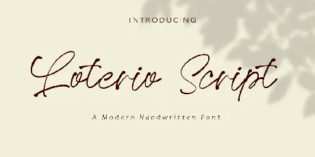 Loterio Script font