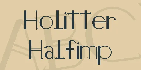 Holitter Halfimp font