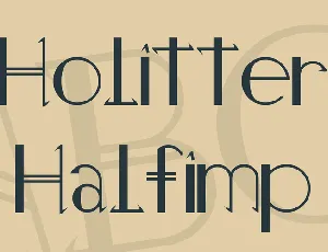 Holitter Halfimp font