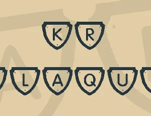 KR Plaque font