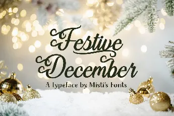 Festive December font