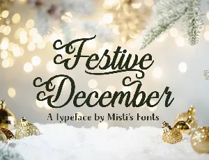 Festive December font