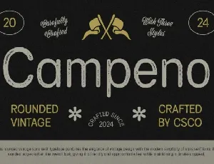 Campeno Rounded Vintage font