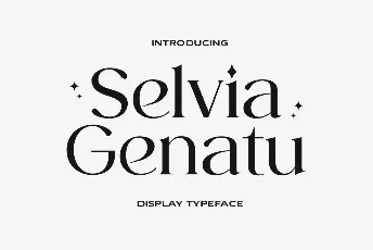 Selvia Genatu font