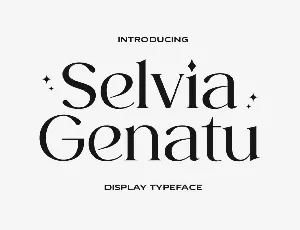 Selvia Genatu font