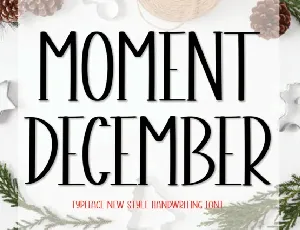 Moment December Display font