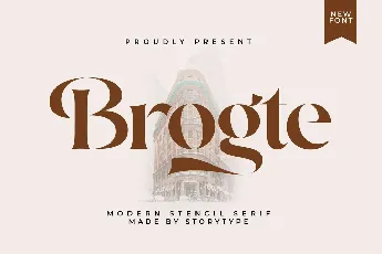 Brogte font