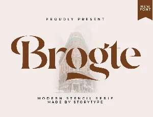 Brogte font