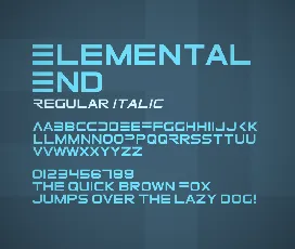 Elemental End font