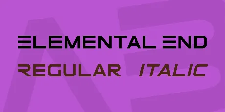 Elemental End font