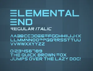 Elemental End font