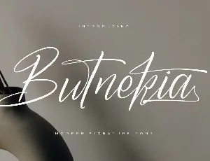 Butnekia DEMO VERSION font