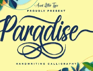 Paradise Calligraphy font