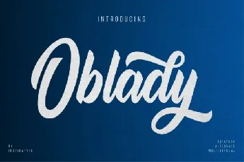 Oblady Bold Script font