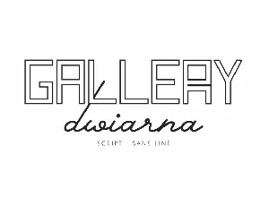 Gallery Dwiarna Demo font