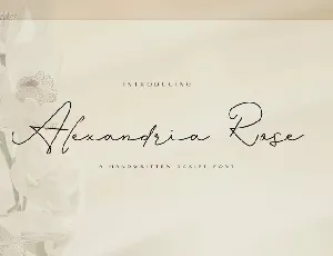 Alexandria Rose font