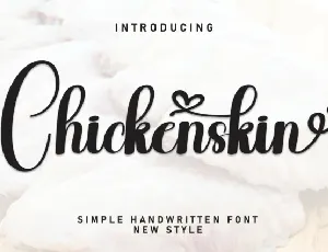 Chikenskin Calligraphy font