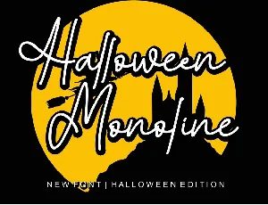 Halloween Monoline - Personal U font