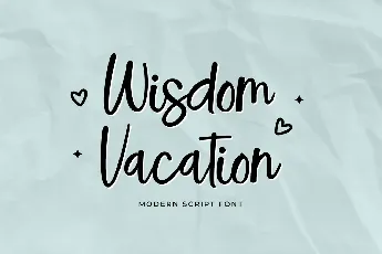 WisdomVacation font