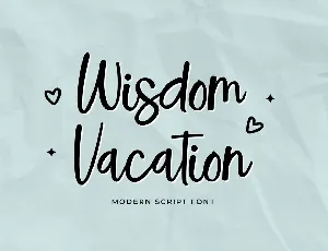 WisdomVacation font