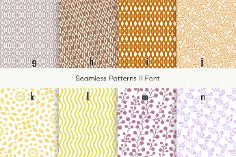 Seamless Patterns II font