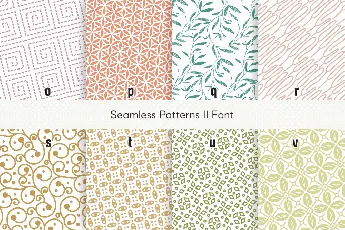 Seamless Patterns II font