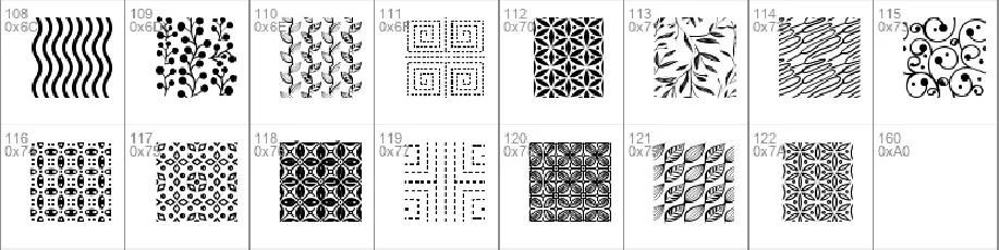 Seamless Patterns II font