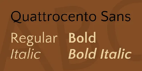 Quattrocento Sans font