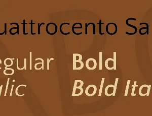 Quattrocento Sans font