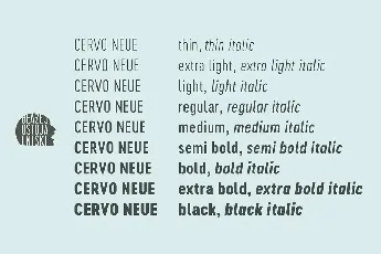 Cervo Neue Family font