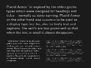 Placid Armor Typeface font