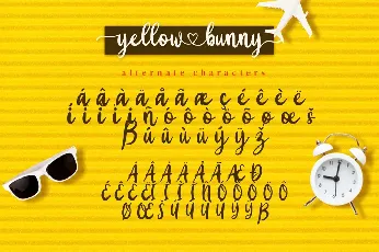 Yellow Bunny font