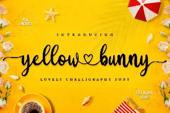 Yellow Bunny font