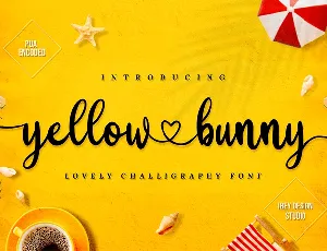 Yellow Bunny font