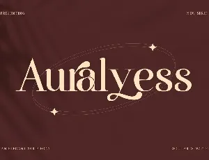 Auralyess Free Trial font