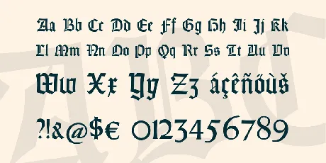 Gotisch Weiss UNZ1A font