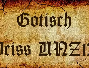 Gotisch Weiss UNZ1A font