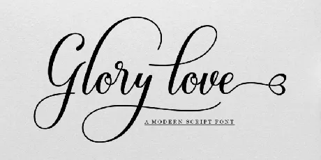 Glory Love font