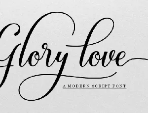 Glory Love font